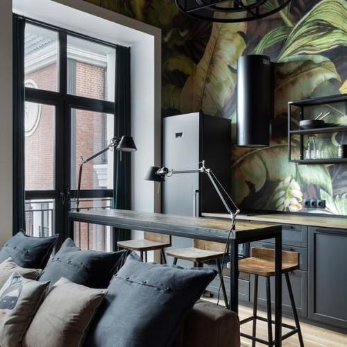 Двухуровневая квартира в стиле лофт, площадь 31 кв. 01