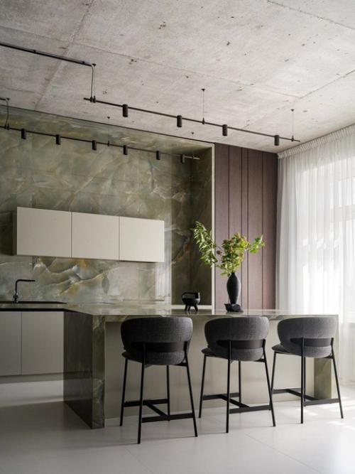 Современная квартира с чёрным потолком. 01 Современная квартира с чёрным потолком. 01