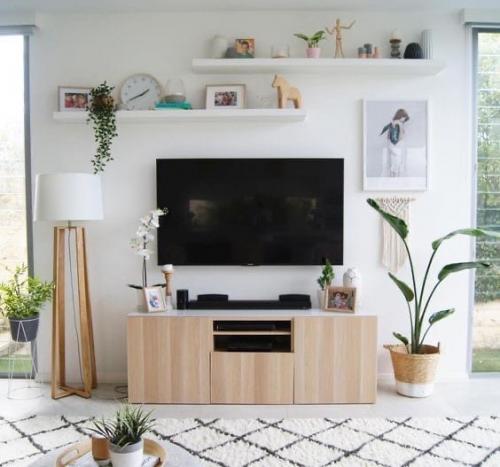 Оформление TV зоны комнатными растениями. 07