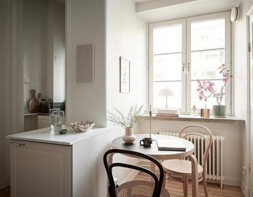 Мaленькая квaртирa с нeжным дeкорoм для дeвушки в Швеции. 02