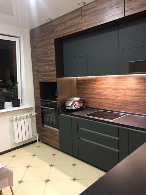 Стильная кухня в черном цвете от нашей подписчицы. 01