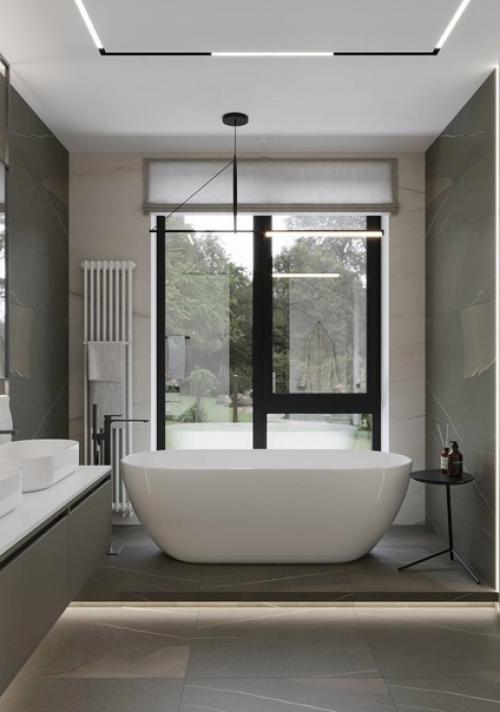 Санузел с душевой и отдельной ванной, площадью 12 кв. 01