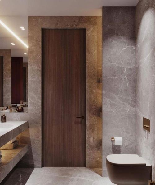 Отличная работа дизайнера в санузлах одной квартиры. 07