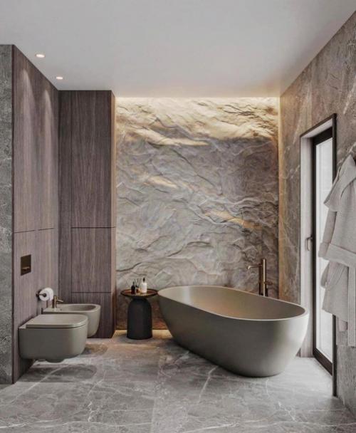 Отличная работа дизайнера в санузлах одной квартиры. 03