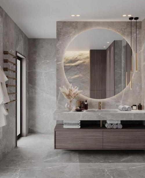 Отличная работа дизайнера в санузлах одной квартиры. 04