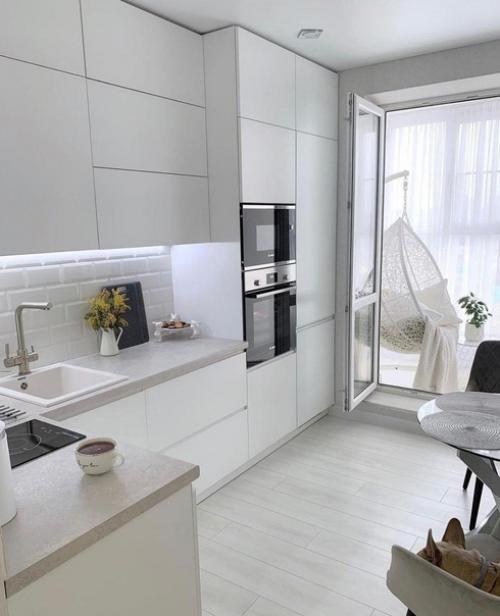 Белоснежный интерьер для тех, кому ещё не надоел белый цвет. 02