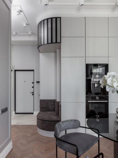 Монохромная квартира площадью 47 м 2 в Минске. 01