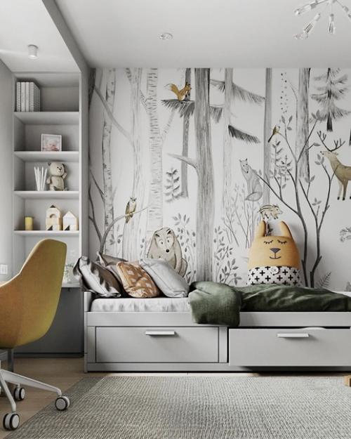 Шикарная детская в спокойной цветовой гамме. 01