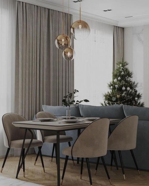 Кухня - гостиная.  Приятная, спокойная цветовая гамма. 01