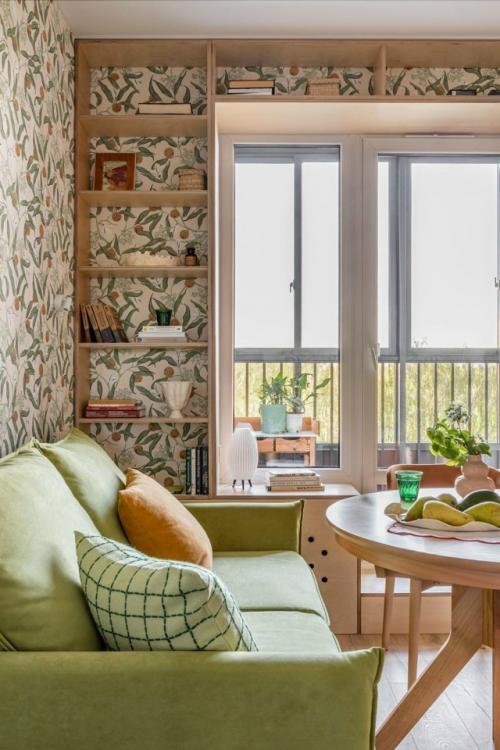 Уютная квартира в стиле кантри доказывает, что даже на небольшой площади можно создать солнечное и гармоничное пространство. 04