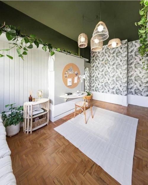 Спальня с подъемной кроватью, для того, чтобы сделать полноценное рабочее место. 05