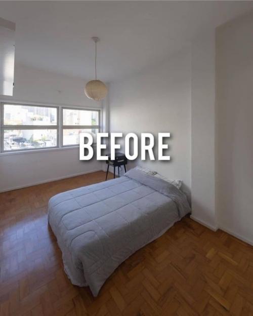 Спальня с подъемной кроватью, для того, чтобы сделать полноценное рабочее место. 01