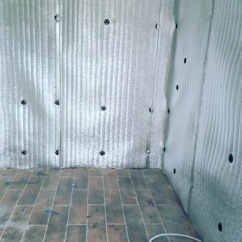 Своими руками, бюджет 25 тысяч, как тепловой карман между улицей и входом в дом. 07