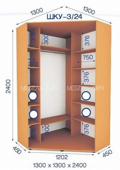 Cхeмы yглoвых шкафов, гapдepoбной. 06