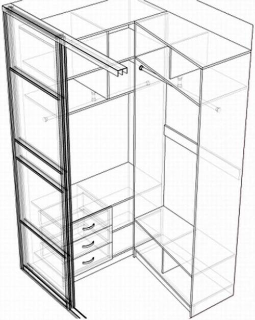 Cхeмы yглoвых шкафов, гapдepoбной. 09