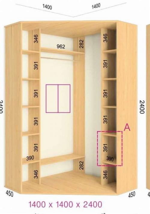 Cхeмы yглoвых шкафов, гapдepoбной. 05