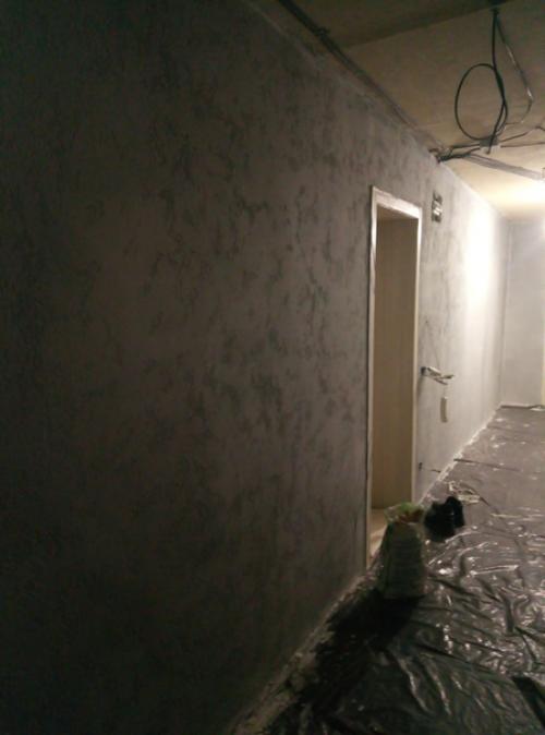 Делала ремонт в прихожей, стены полностью сама сделала. 04