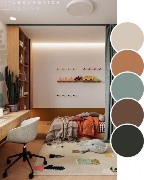 Как грамотно подобрать цвета в интерьере одного помещения. 05