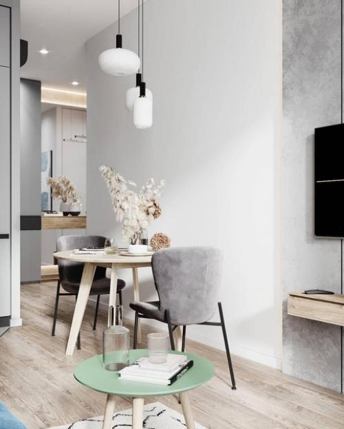 Как органично вместили в одном помещении и кухню и гостиную. 06