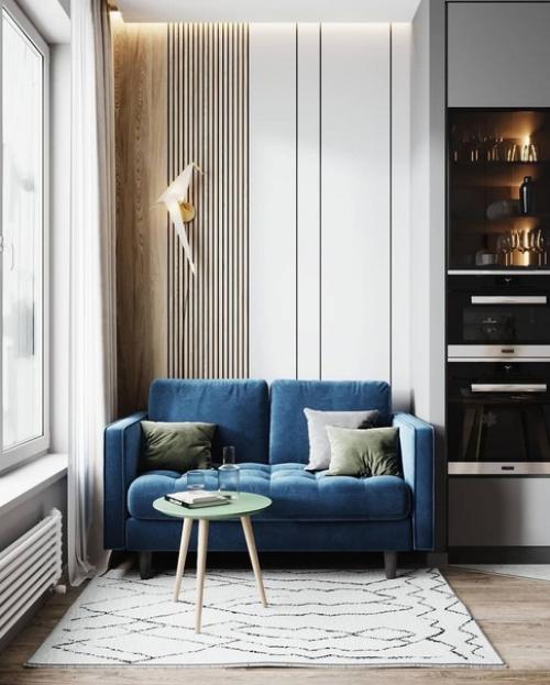 Как органично вместили в одном помещении и кухню и гостиную. 03