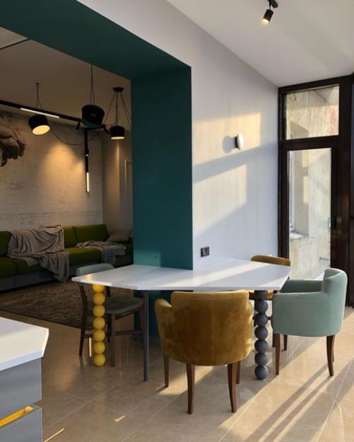 Нестандартный подход к организации интерьера в кухне. 04