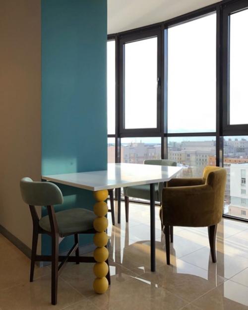 Нестандартный подход к организации интерьера в кухне. 03