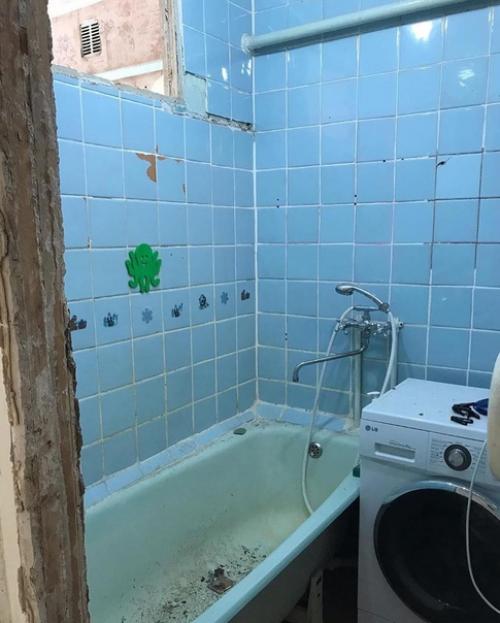 Преображение старого санузла.