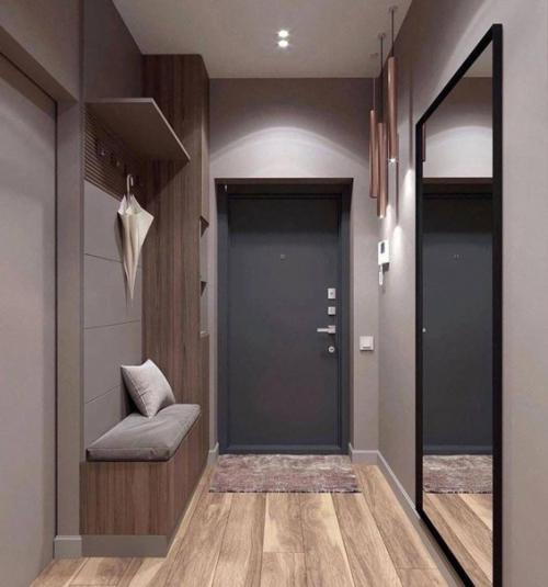 В такой прихожей не будет видно загрязнений. 02