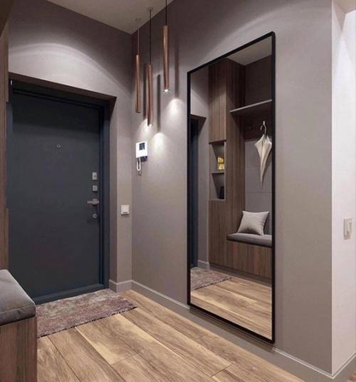 В такой прихожей не будет видно загрязнений. 01