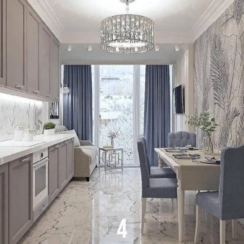 Интерьер кухни на любой вкус можно выбрать себе лучший вариант. 03