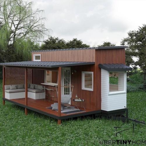 Маленький компактный домик, в котором есть всё для комфортного проживания.