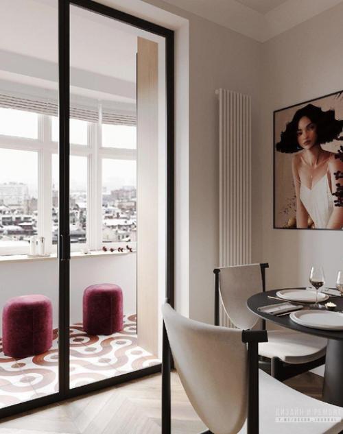 В квартире было выполнено логичное зонирование на общую и частную зоны, которые можно объединять с помощью перегородки. 01