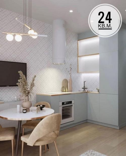 24 кв.  м - это не приговор можно и тут продумать практичный и красивый дизайн.