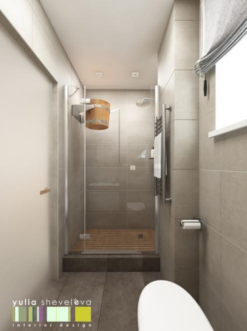 Дизайн интерьера ванной комнаты в загородном доме. 02