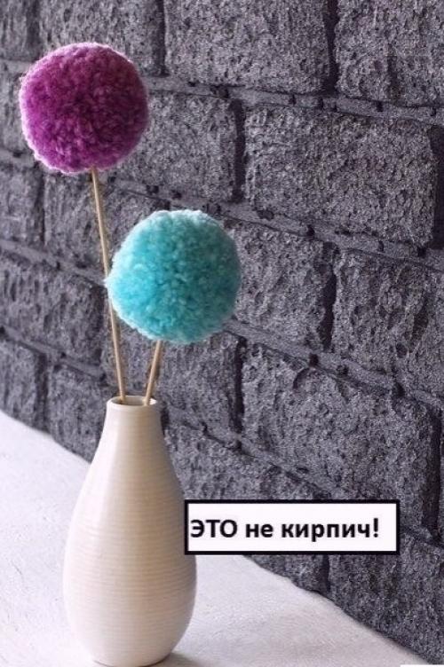 Замечательная идея, как сделать отделу стены под кирпич.