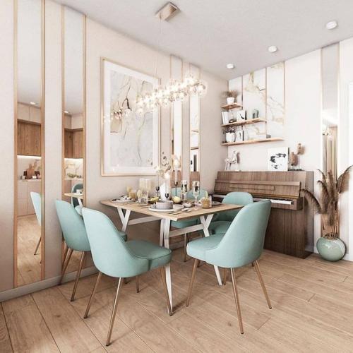 Приятный интерьер в нежной цветовой гамме. 02