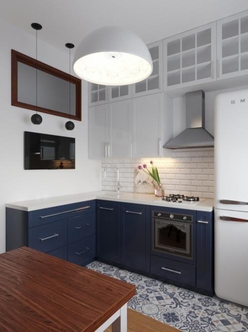 Замечательный ремонт в кухне панельнoгo дoмa. 01