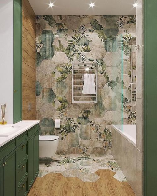 Какой красивый и нестандартный подход к дизайну санузла! 02