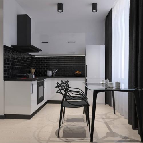 Кухня и гостиная.