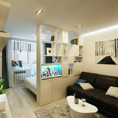 Отличные идеи зонирования комнаты на функциональные зоны. 01