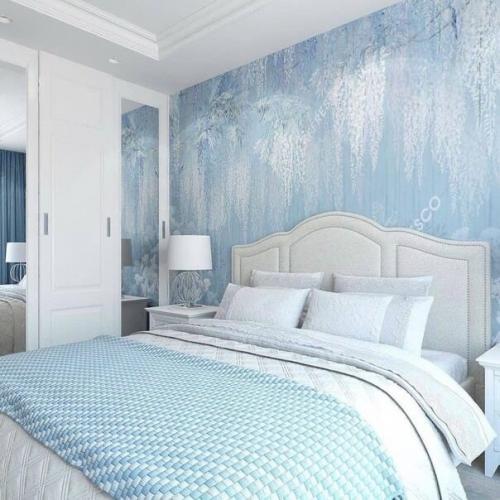 Потрясающий интерьер квартиры в холодной цветовой гамме.