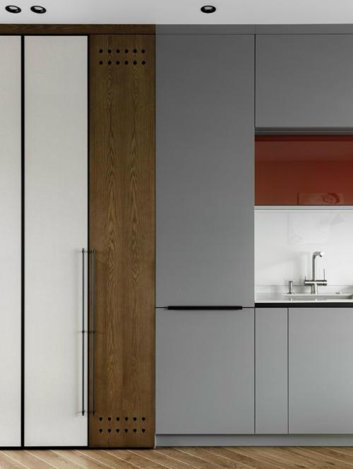 Эта однокомнатная квартира создавалась для старшей дочери заказчиков - пространства должно было хватать и для учёбы, и для отдыха. 06