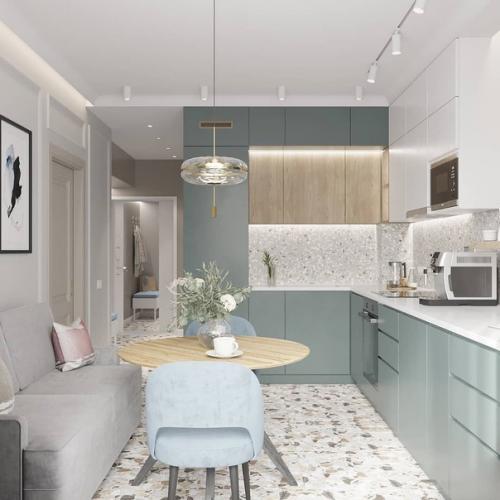 Интерьер квартиры в светлой цветовой гамме. 02