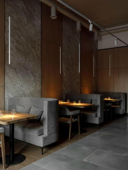 В жилом комплексе Ньютон открылся ресторан Balance - третий совместный проект дизайнера Кристины Горшковой и её постоянных заказчиков. 05