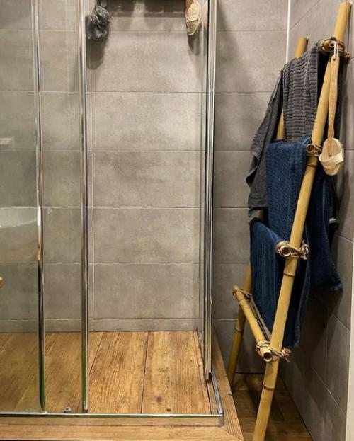 Дизайн санузла.  Совмещенный санузел с душевой кабиной. 03