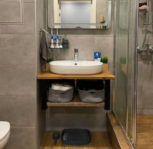 Дизайн санузла.  Совмещенный санузел с душевой кабиной.