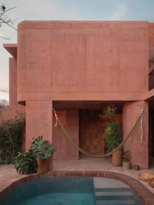 Красный дом в Мексике: архитектура, вписанная в природу. 04 Красный дом в Мексике: архитектура, вписанная в природу. 04