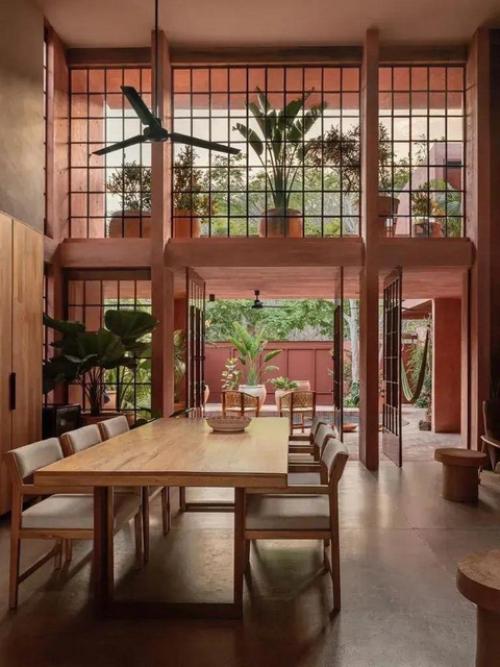 Красный дом в Мексике: архитектура, вписанная в природу. 07 Красный дом в Мексике: архитектура, вписанная в природу. 07