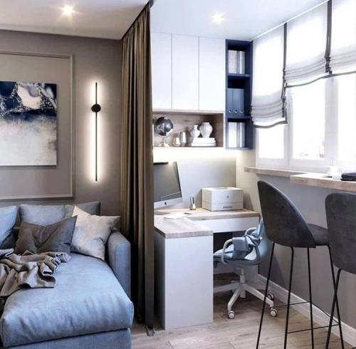 Как удачно вписали синий цвет в интерьер квартиры! 03