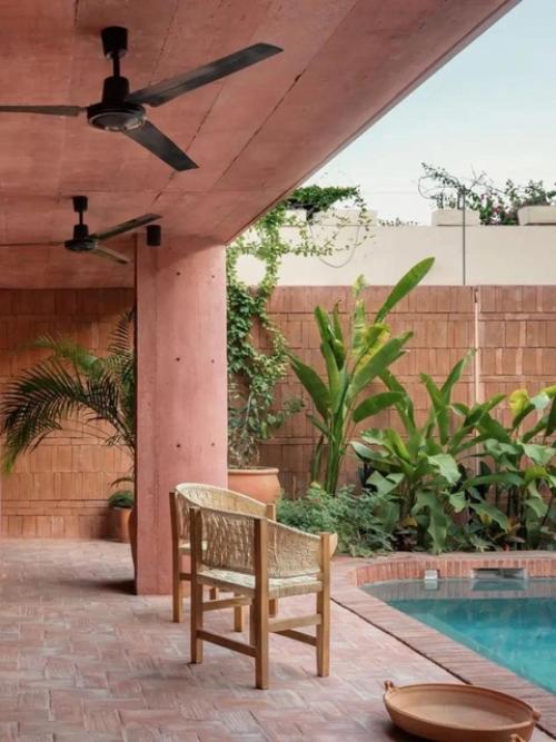 Красный дом в Мексике: архитектура, вписанная в природу. 02 Красный дом в Мексике: архитектура, вписанная в природу. 02